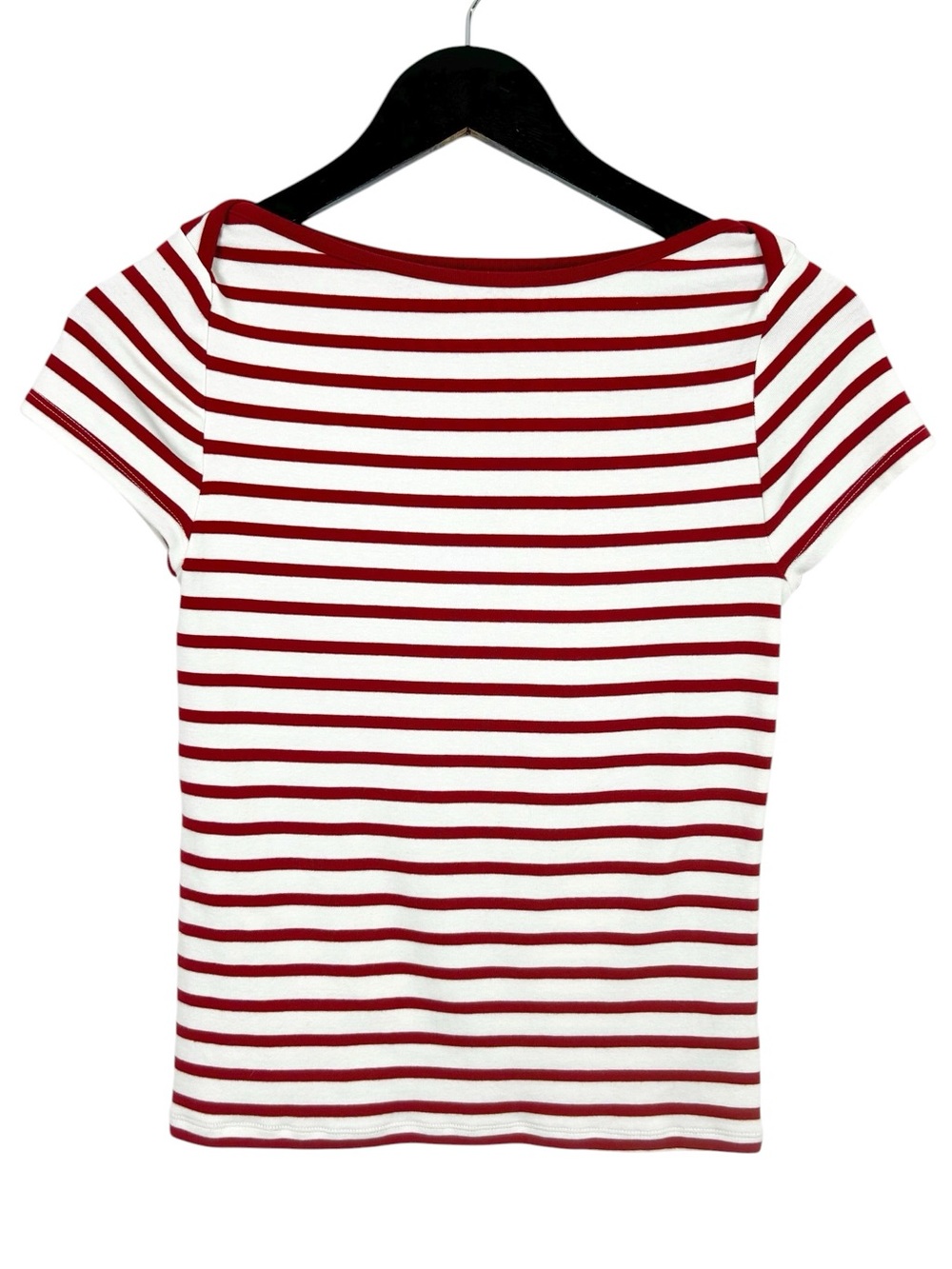 Old Navy Snug Fit Red and White Striped Short Sleeve Tee Size Medium